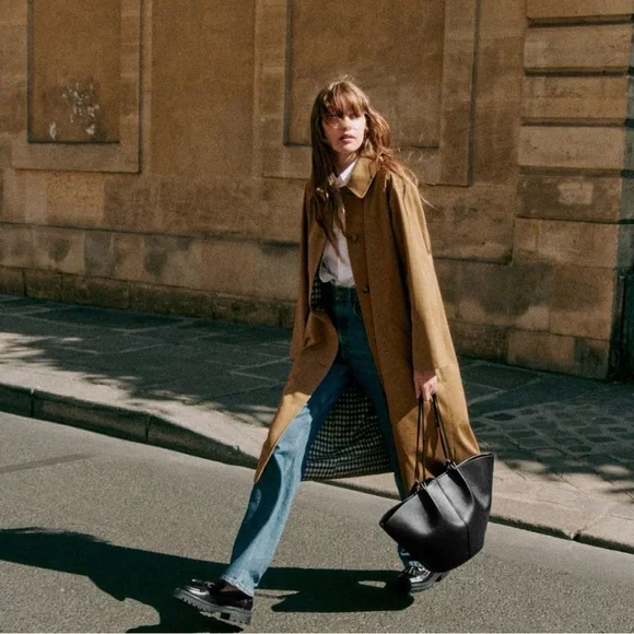 Sézane Clyde Coat Camel - Picture 2 of 5